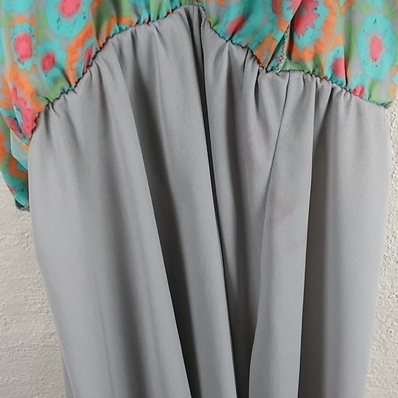 Bar III Green Floral Multicolored Racerback Dress - Picture 6 of 10